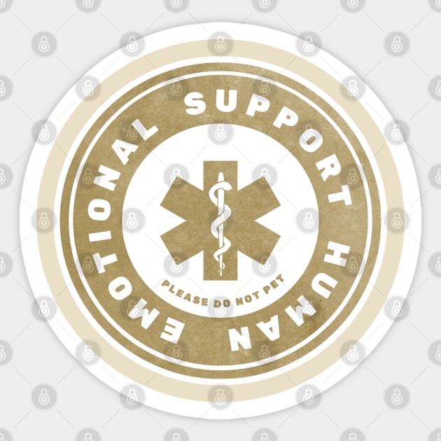 Emotional Support Human Sticker by iconicole